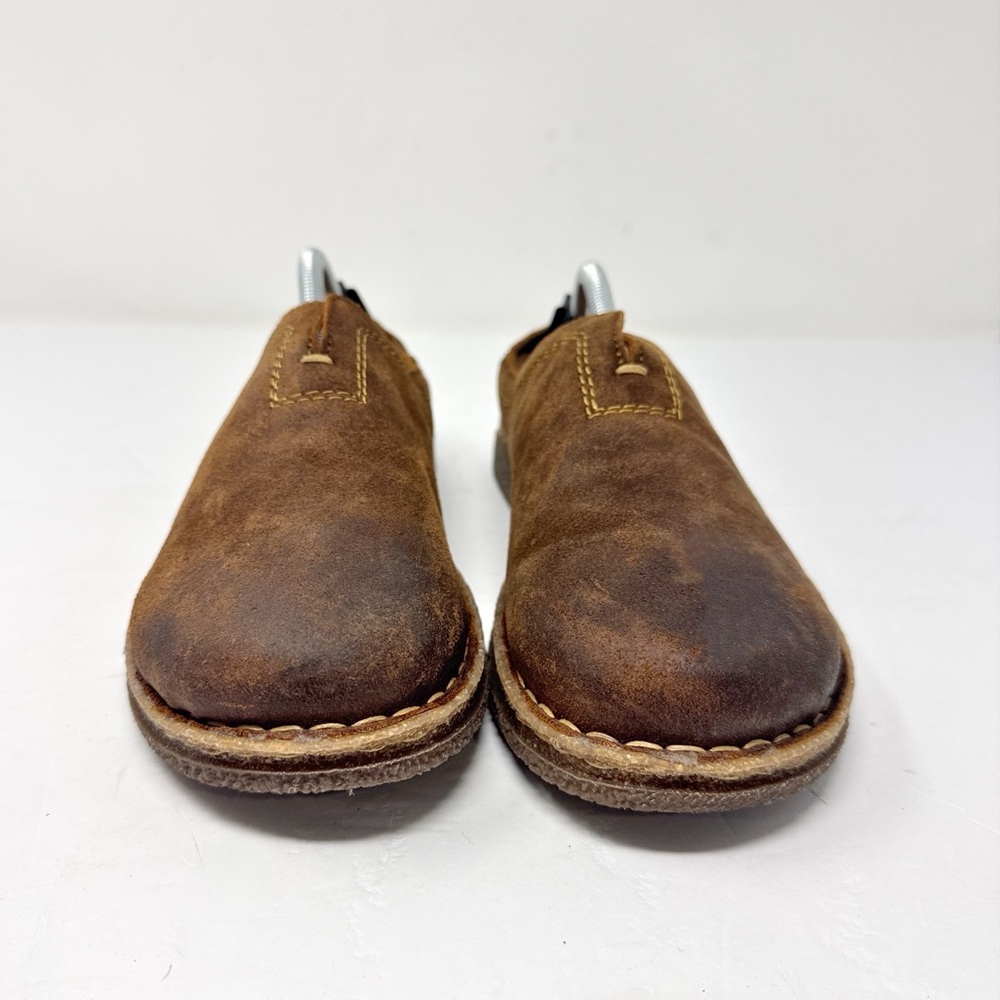 Born Seanna Distressed Suede Leather Slip On Clogs Brown Size 8.5 - Picture 5 of 12